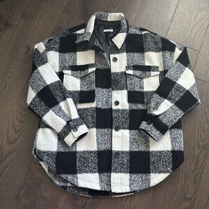 Good American Plaid Shacket